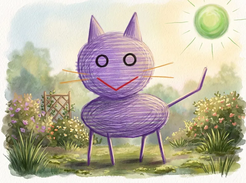 Bobby the five-legged cat, as a storybook page, made real