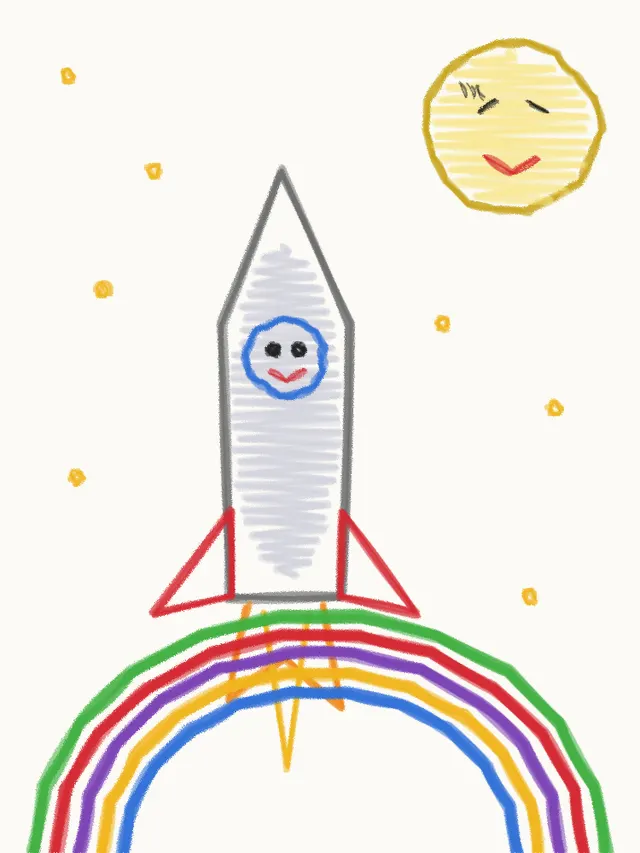 My rocket going to the moon